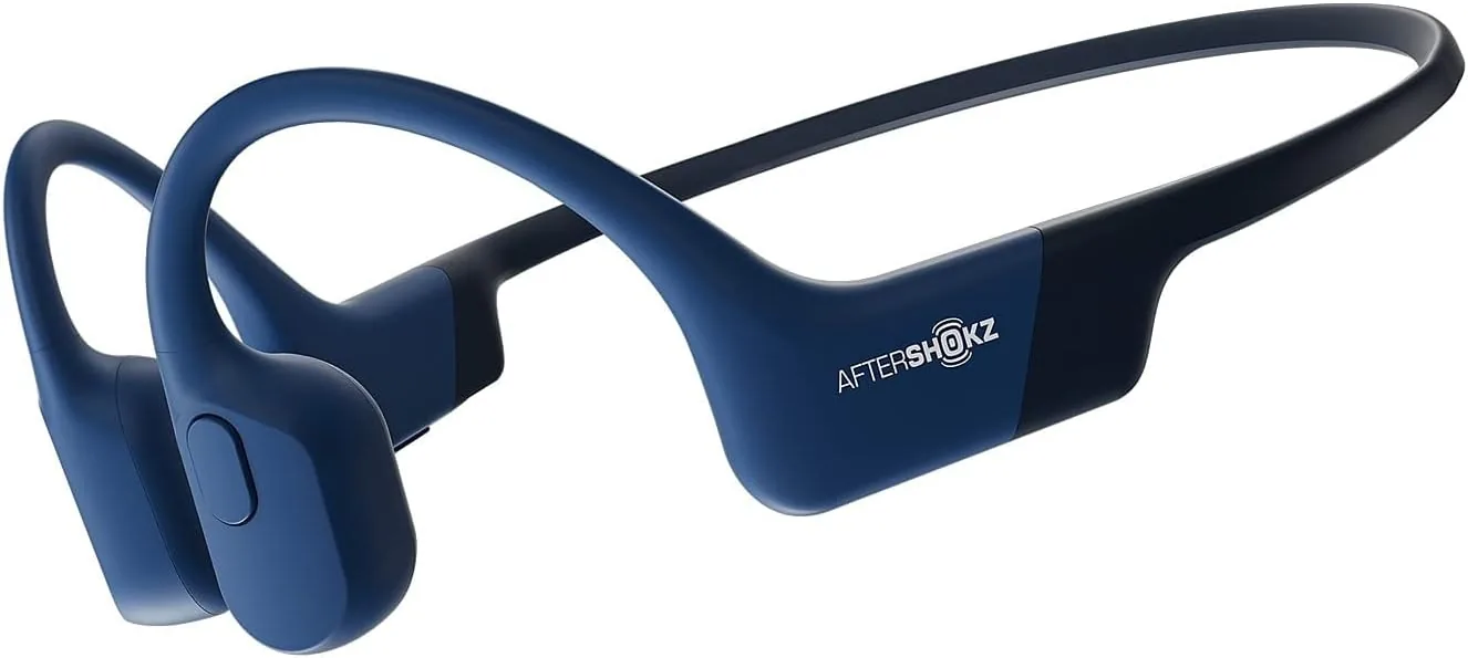 AFTERSHOKZ Aeropex Open-Ear Wireless Bone Conduction Headphones, IP67 Rated, Blue Eclipse
