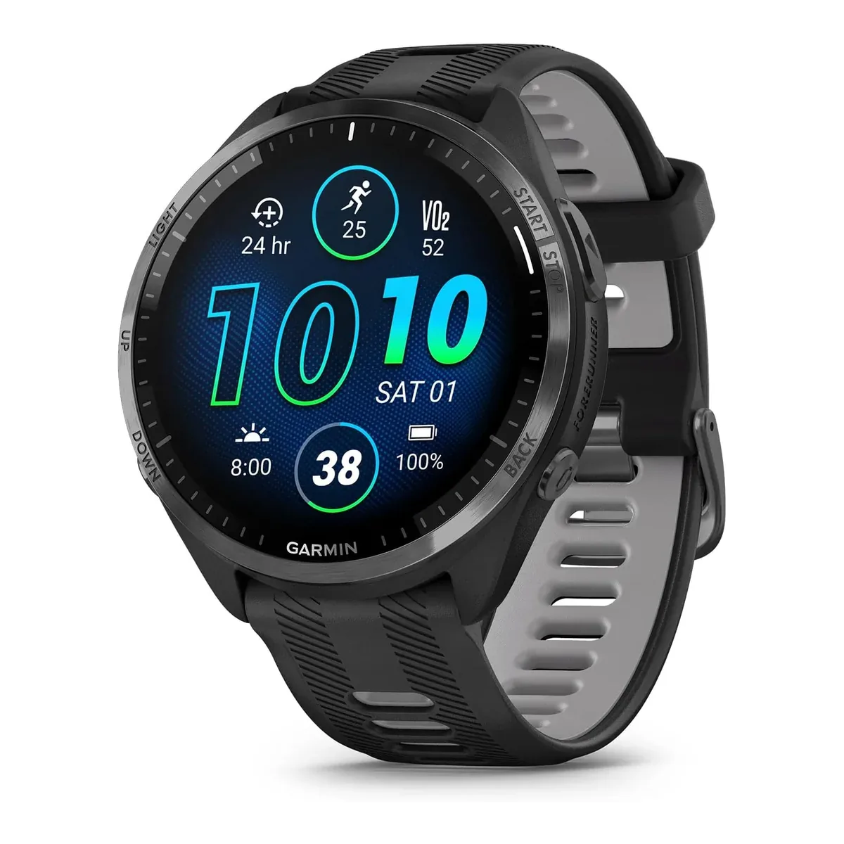 Garmin Forerunner® 965, Running Smartwatch, 47mm, Black/Powder Gray product view