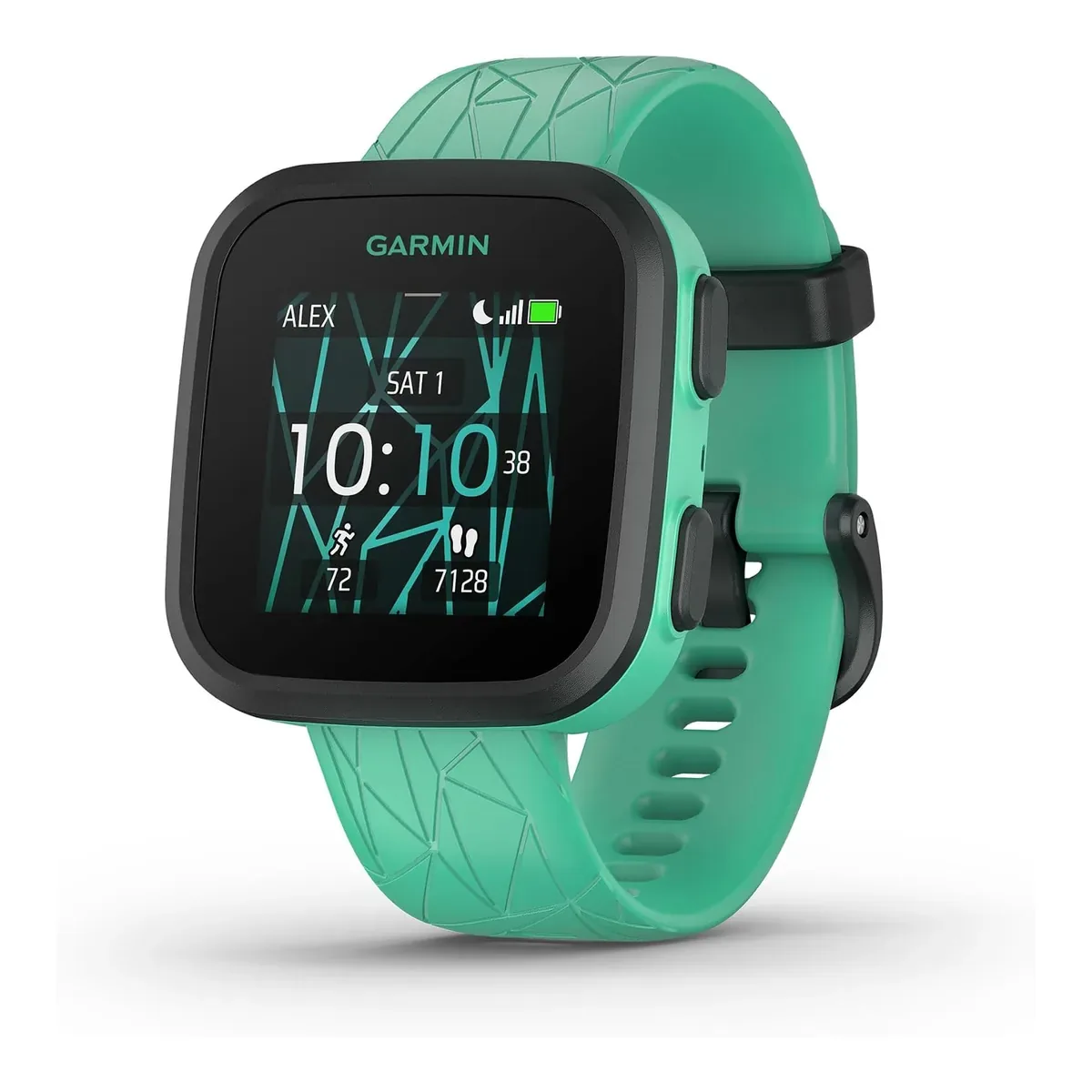 Garmin Bounce™, Kids Smartwatch, Two-Way Text and Voice Messaging, Location Tracking, Green Burst product view