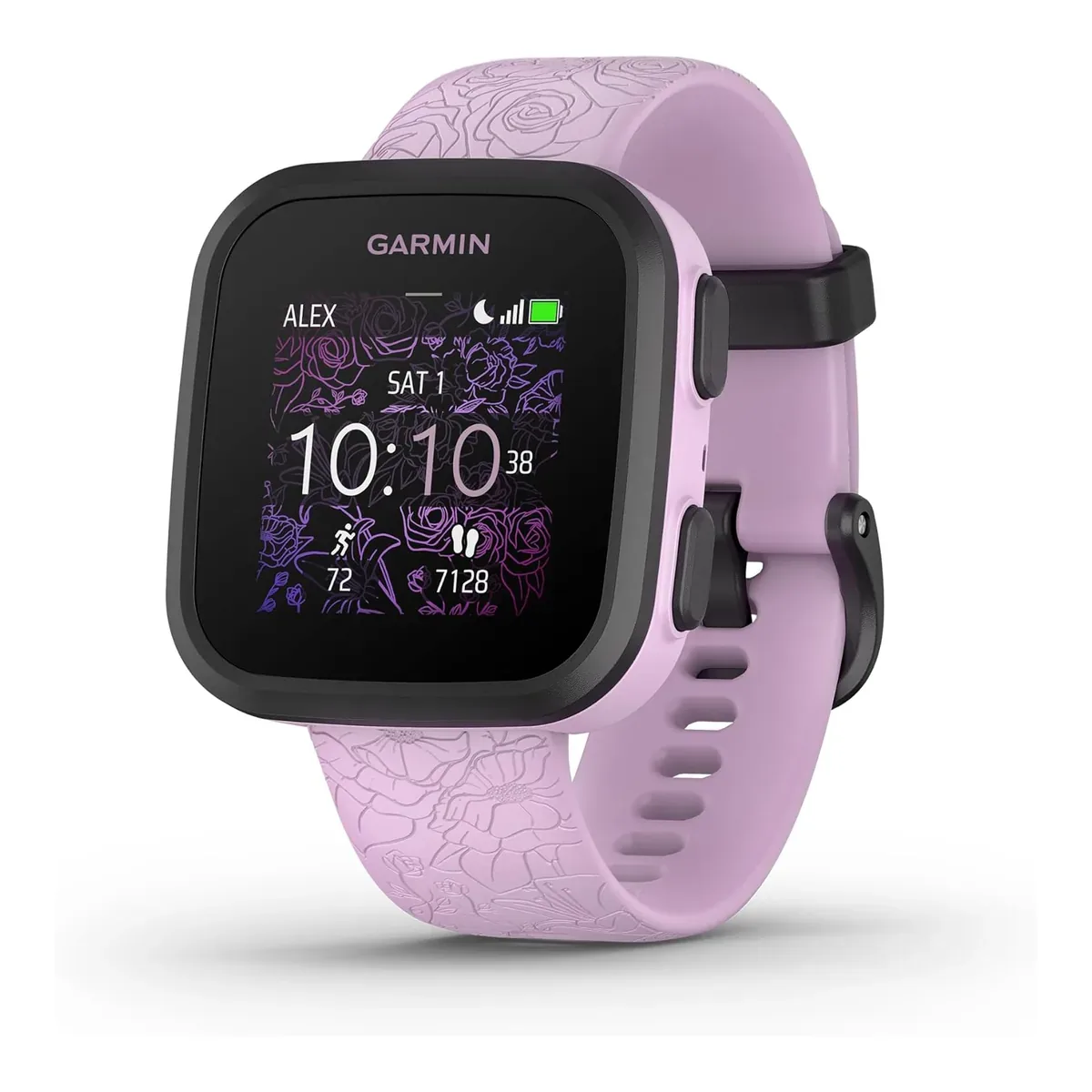 Garmin Bounce™, Kids Smartwatch, Two-Way Text and Voice Messaging, Location Tracking, Lilac Floral product view