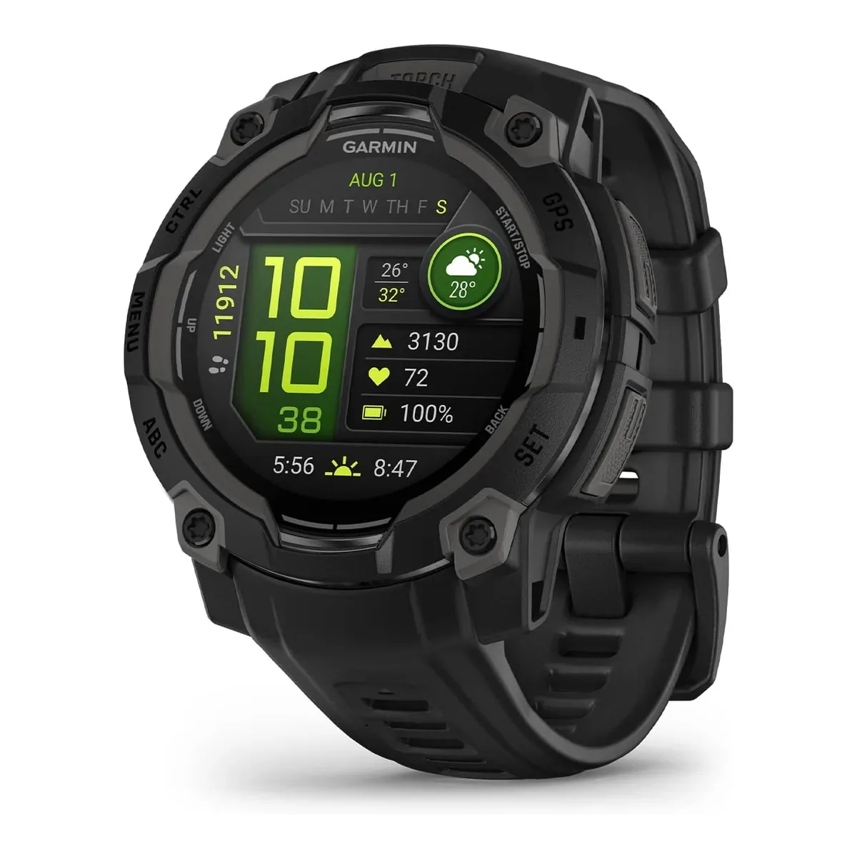 Garmin Instinct® 3 AMOLED, Rugged GPS Smartwatch, 45mm, Black product view