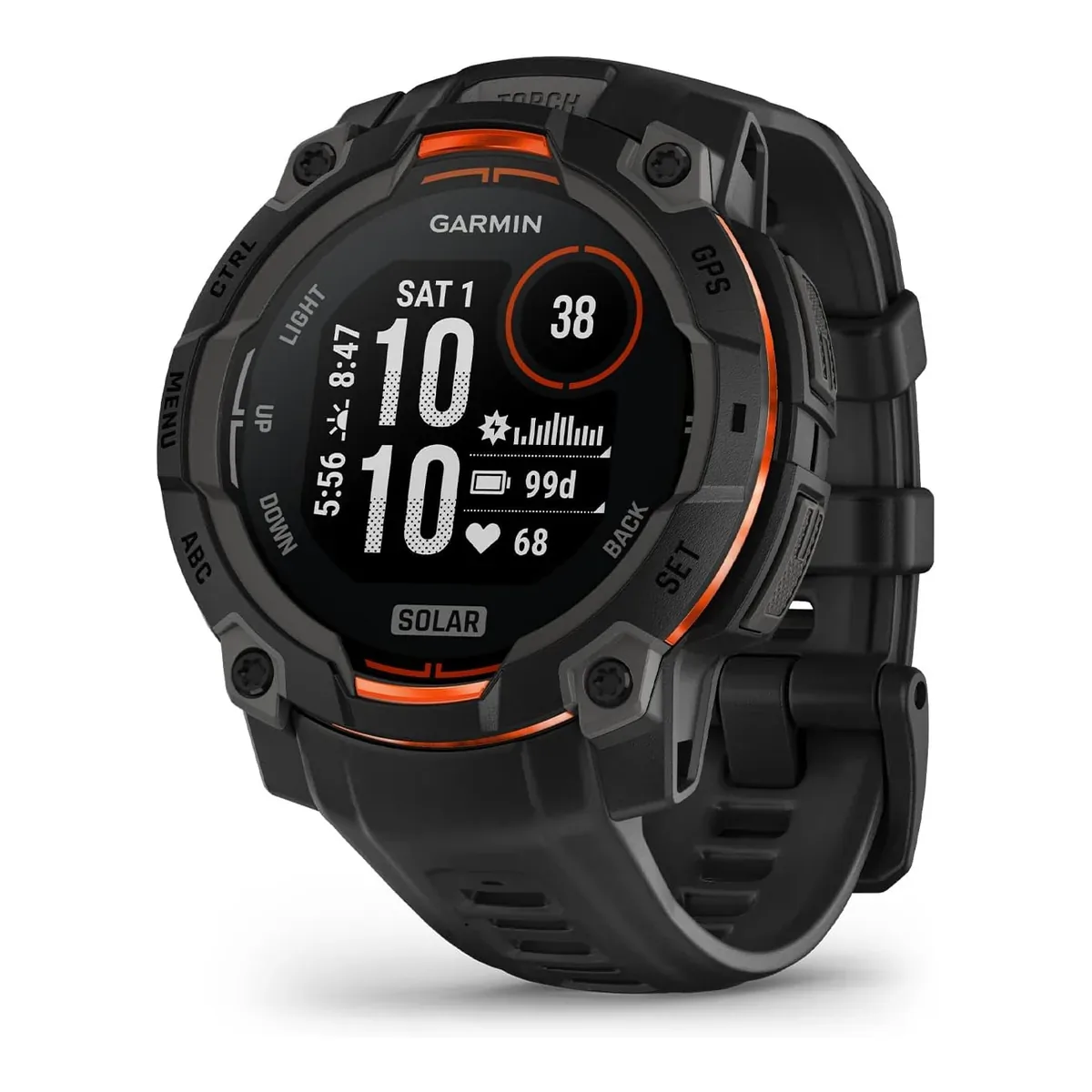 Garmin Instinct® 3 Solar, Rugged GPS Smartwatch, 45mm, Black product view