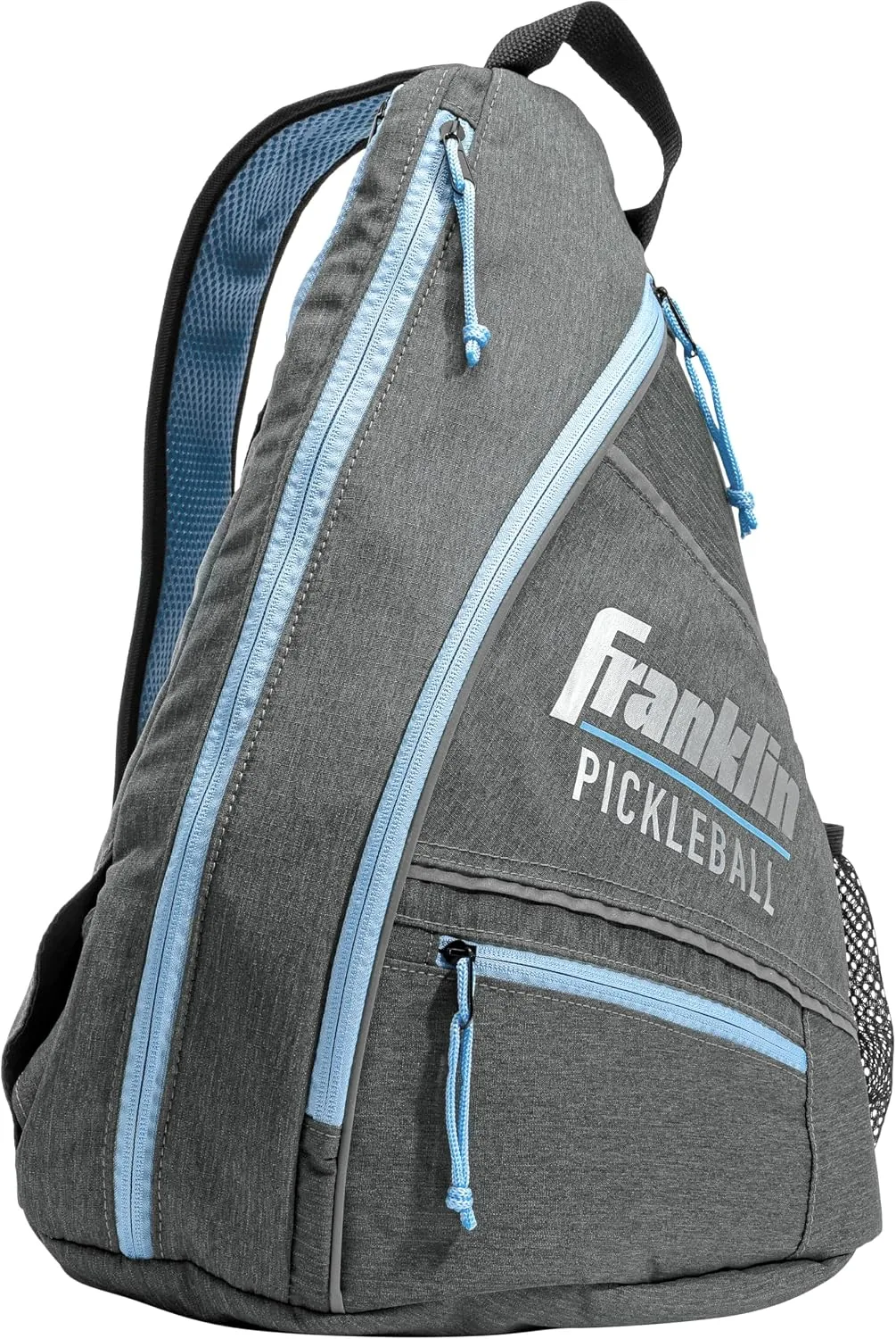 Franklin Sports Pickleball Sling Bag Official Pickleball Bag of The U.S. Open Pickleball Championships Adjustable Gray/Blue