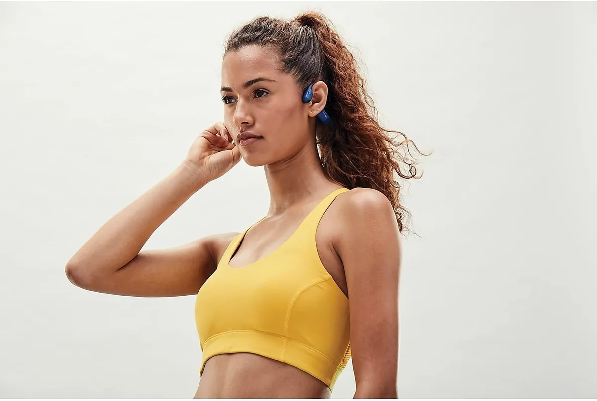 AFTERSHOKZ Aeropex Open-Ear Wireless Bone Conduction Headphones, IP67 Rated, Blue Eclipse