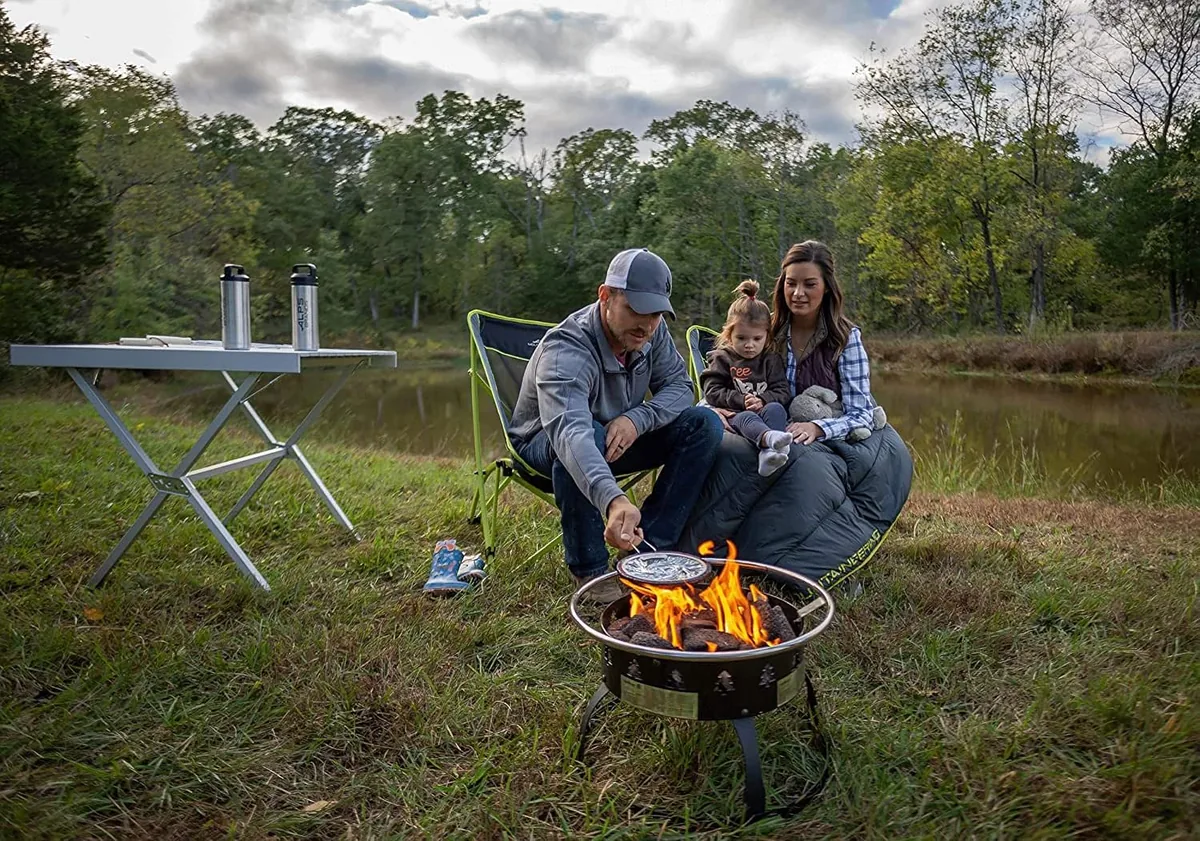 ALPS Mountaineering Folding Camping Table with Smooth Easy-to-Clean Roll Top and Sturdy and Lightweight Aluminum X Frame, Shoulder Carry Bag, 3 Sizes
