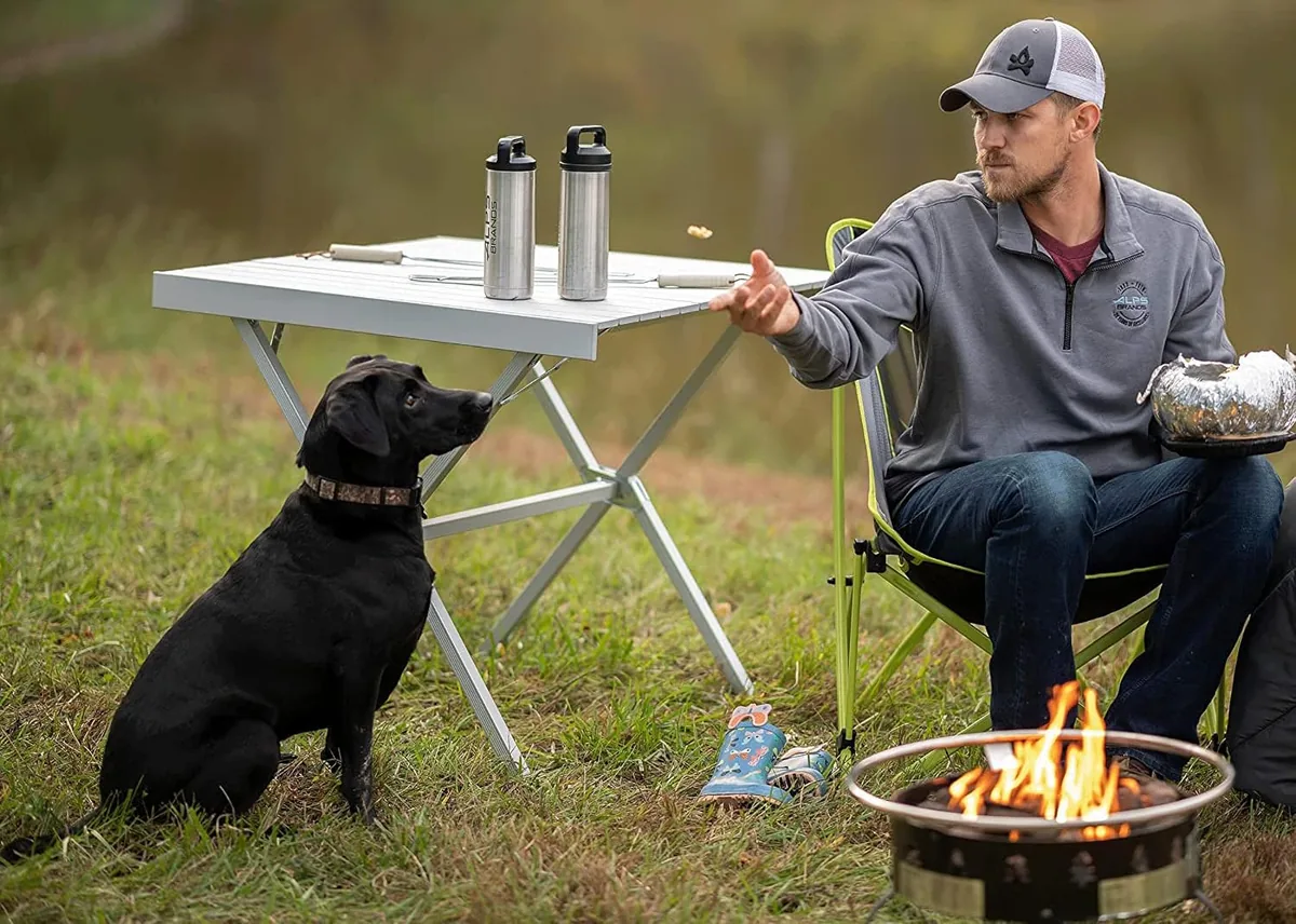 ALPS Mountaineering Folding Camping Table with Smooth Easy-to-Clean Roll Top and Sturdy and Lightweight Aluminum X Frame, Shoulder Carry Bag, 3 Sizes
