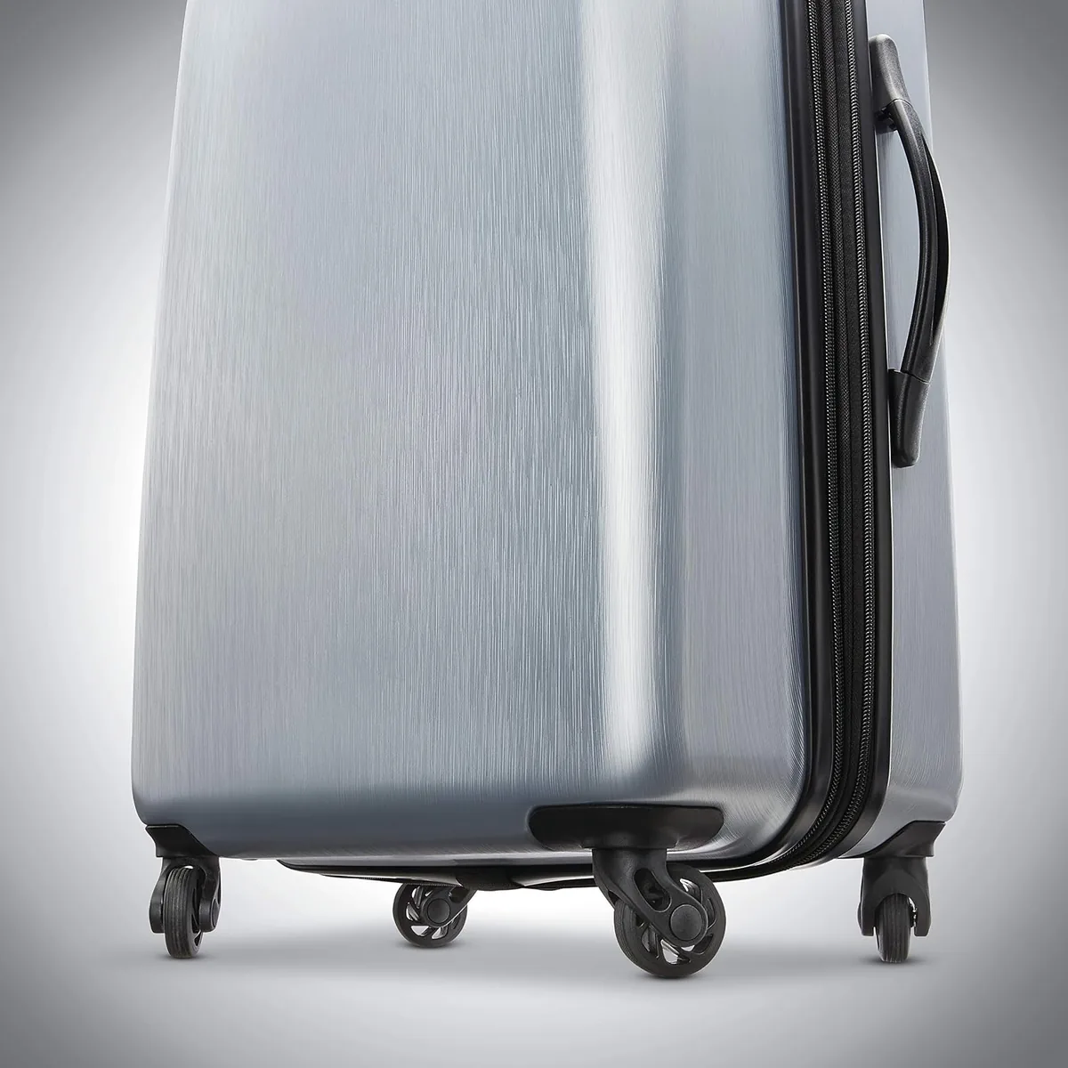 American Tourister Moonlight Hardside Expandable Luggage with Spinner Wheels, Silver, Carry-On 21-Inch