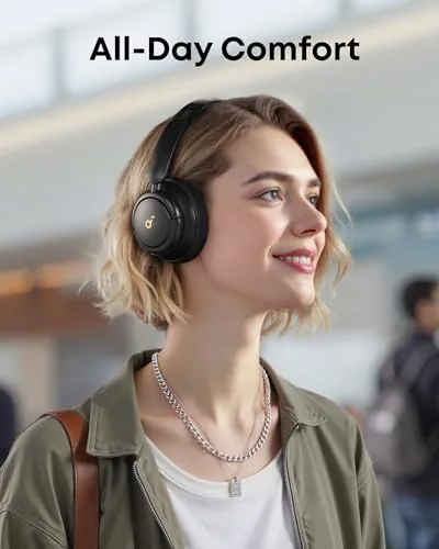 Soundcore Life Q30 by Anker, Hybrid Active Noise Cancelling Headphones with Multiple Modes, Hi-Res Sound, Custom EQ via App, 40H Playtime, Comfortable Fit, Bluetooth Multipoint Connection