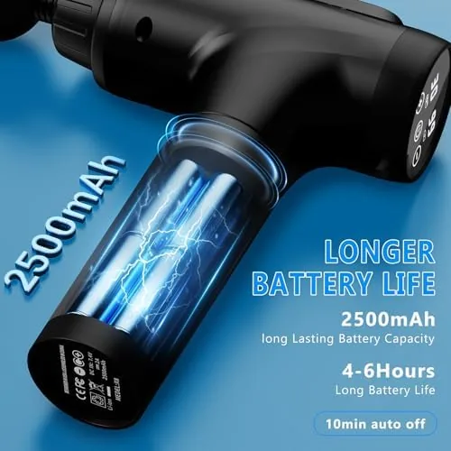 APHERMA Massage Gun, Muscle Massage Gun for Athletes Handheld Electric Deep Tissue Back Massager, Percussion Massage Device for Pain Relief with 30 Speed Levels 9 Heads Black