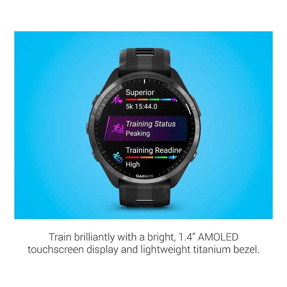 Garmin Forerunner® 965, Running Smartwatch, 47mm, Black/Powder Gray product view 3