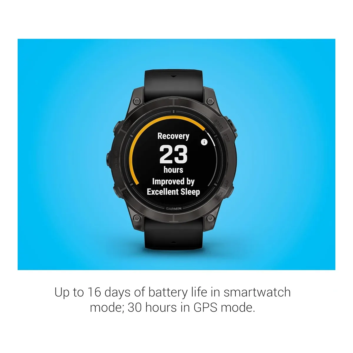 Garmin epix Pro (Gen 2) Sapphire, High Performance Smartwatch, 47mm, Black product view 3