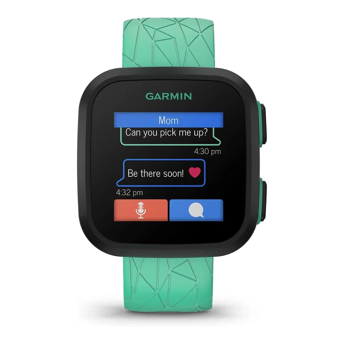 Garmin Bounce™, Kids Smartwatch, Two-Way Text and Voice Messaging, Location Tracking, Green Burst product view 2