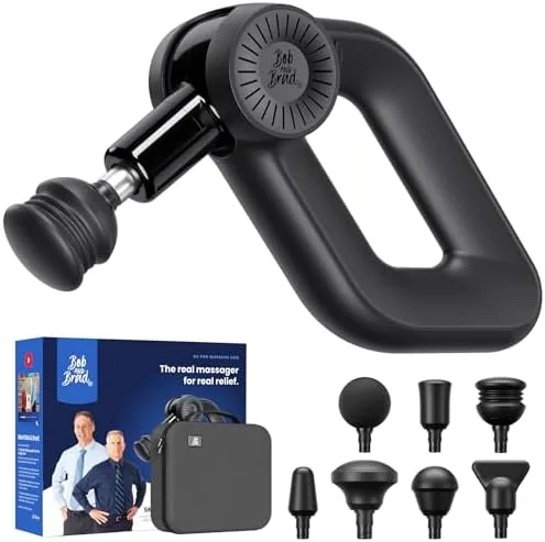 BOB AND BRAD D6 Pro Massage Gun Deep Tissue Percussion with 16mm Amplitude 85lbs Stall Force, FSA Eligible & HSA Approved Professional Muscle Massager for Athletes, Quiet Electric Back Massager