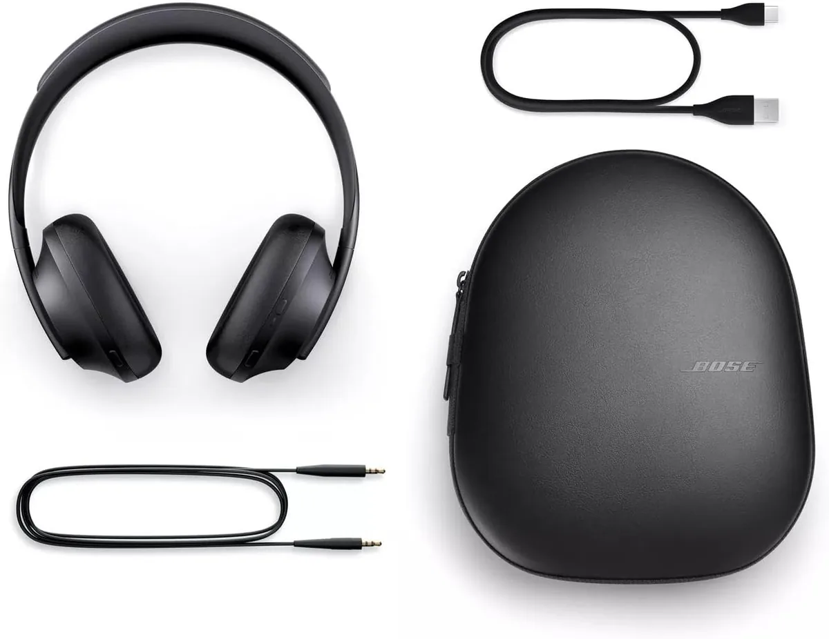 Bose Headphones 700, Noise Cancelling Bluetooth Over-Ear Wireless Headphones with Built-in Microphone for Clear Calls and Alexa Voice Control, Black