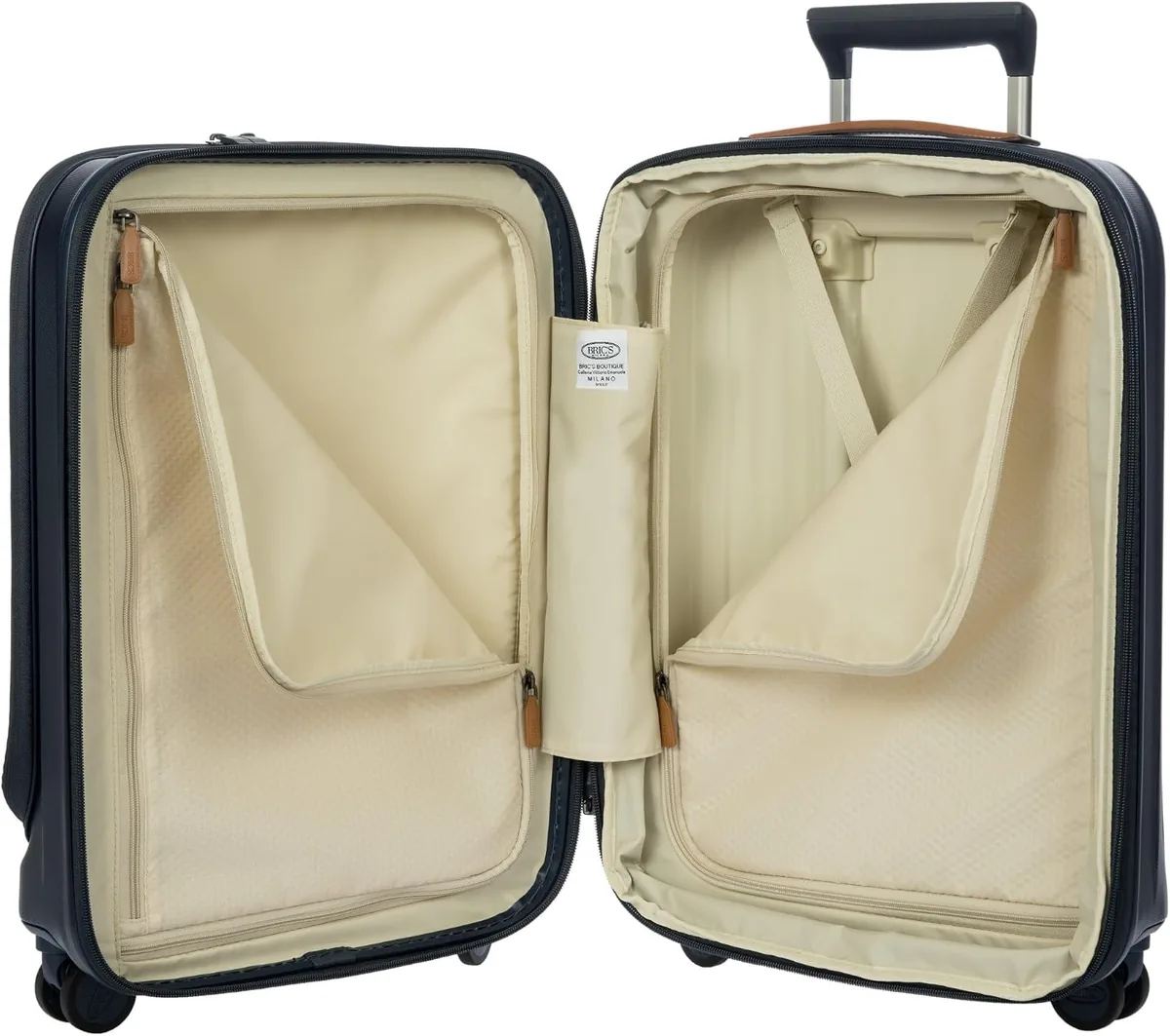Bric's Taormina Ultra-Light Carry-On Spinner – Airline Approved Expandable Hard Shell Suitcase with TSA Lock, Anti-Tamper Zippers & Built-In USB Port - 21 Inch with Pocket, Blue
