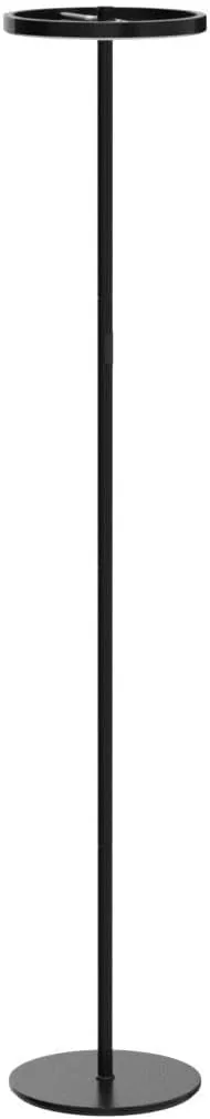 Brightech Halo Split Modern Bright LED Torchiere Floor Lamp for Offices - Dimmable, Tall Standing Lamp for Living Room or Bedroom - Adjustable Light w/Rotating Angles - Jet Black