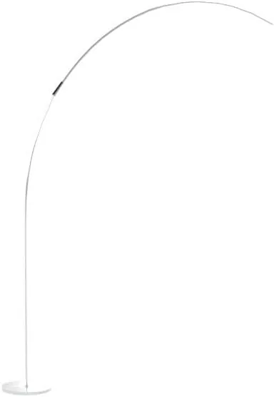 Brightech Sparq Arc Floor Lamp - Sleek, Minimalist Curved LED Standing Lamp for Living Room, Office Desk, Arches Over Bed and Sofa for Reading, Bright & Dimmable Task Light - Silver