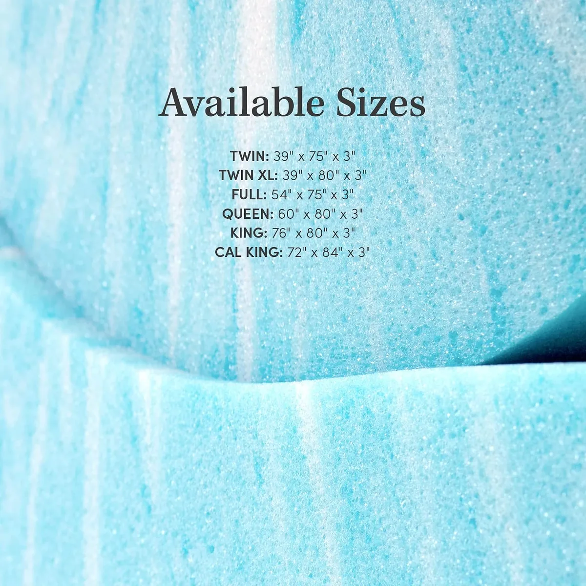 eLuxurySupply 3 Inch Memory Foam Mattress Topper - Temperature Regulating Mattress Pad - 2 lb Density for High Support - CertiPUR-US Certified - Cali King