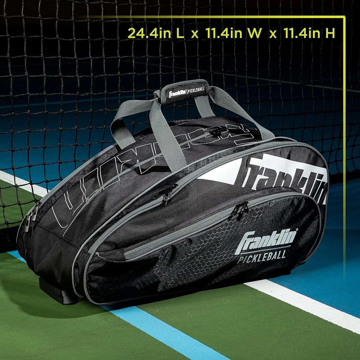 Franklin Sports Pickleball Paddle Bag - Paddle Protector and Travel Case - Official Bag of the Pickleball US Open - Black/White