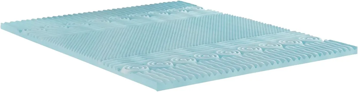 GhostBed 3 Inch Cooling Gel Memory Foam Mattress Topper - Waterproof Cover, Protector, Made in USA - Memory Foam Mattress Cover Queen