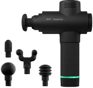 Hyperice Hypervolt 2 Black - Featuring Quiet Glide Technology - Handheld Percussion Massage Gun | 3 Speeds, 5 Interchangeable Heads | Helps Relieve Sore Muscles and Stiffness