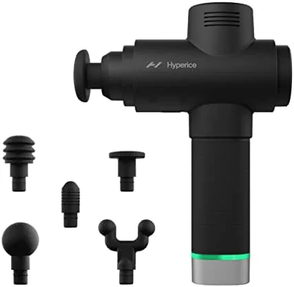Hyperice Hypervolt 2 Pro - Featuring Quiet Glide Technology - Handheld Percussion Massage Gun - 5 Speeds, 5 Interchangeable Heads - Helps Relieve Sore Muscles and Stiffness