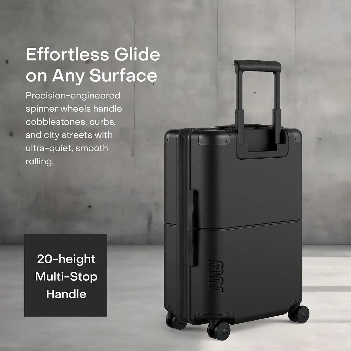 July Carry On Max Expandable - 21.5" Airline Approved Carry On Luggage with Travel Tote, Rolling Suitcase for Men & Women - TSA Lock Spinner Suitcase, Silent Wheels, Expansion Zip - Charcoal