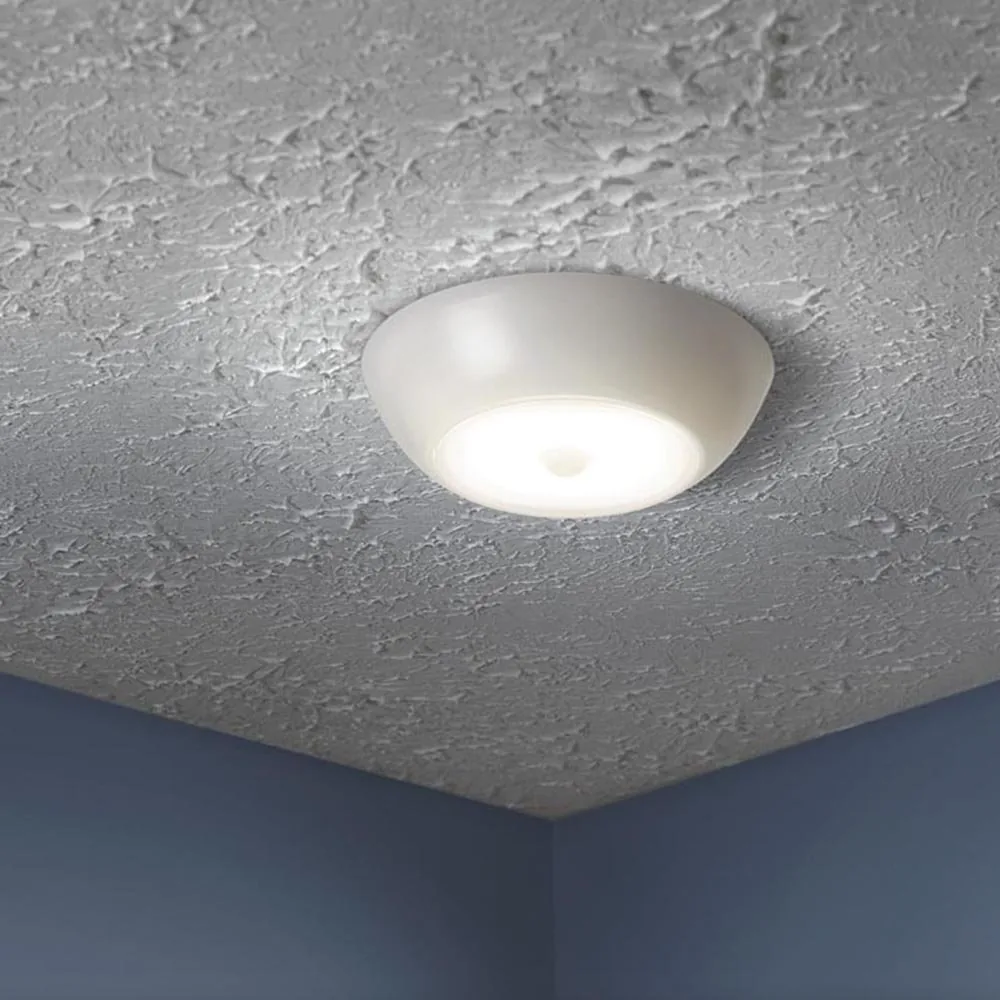 Mr Beams MB990 300 Lumen LED UltraBright Wireless Battery Powered Motion Sensing Indoor/Outdoor Ceiling Light, 2-Pack, White