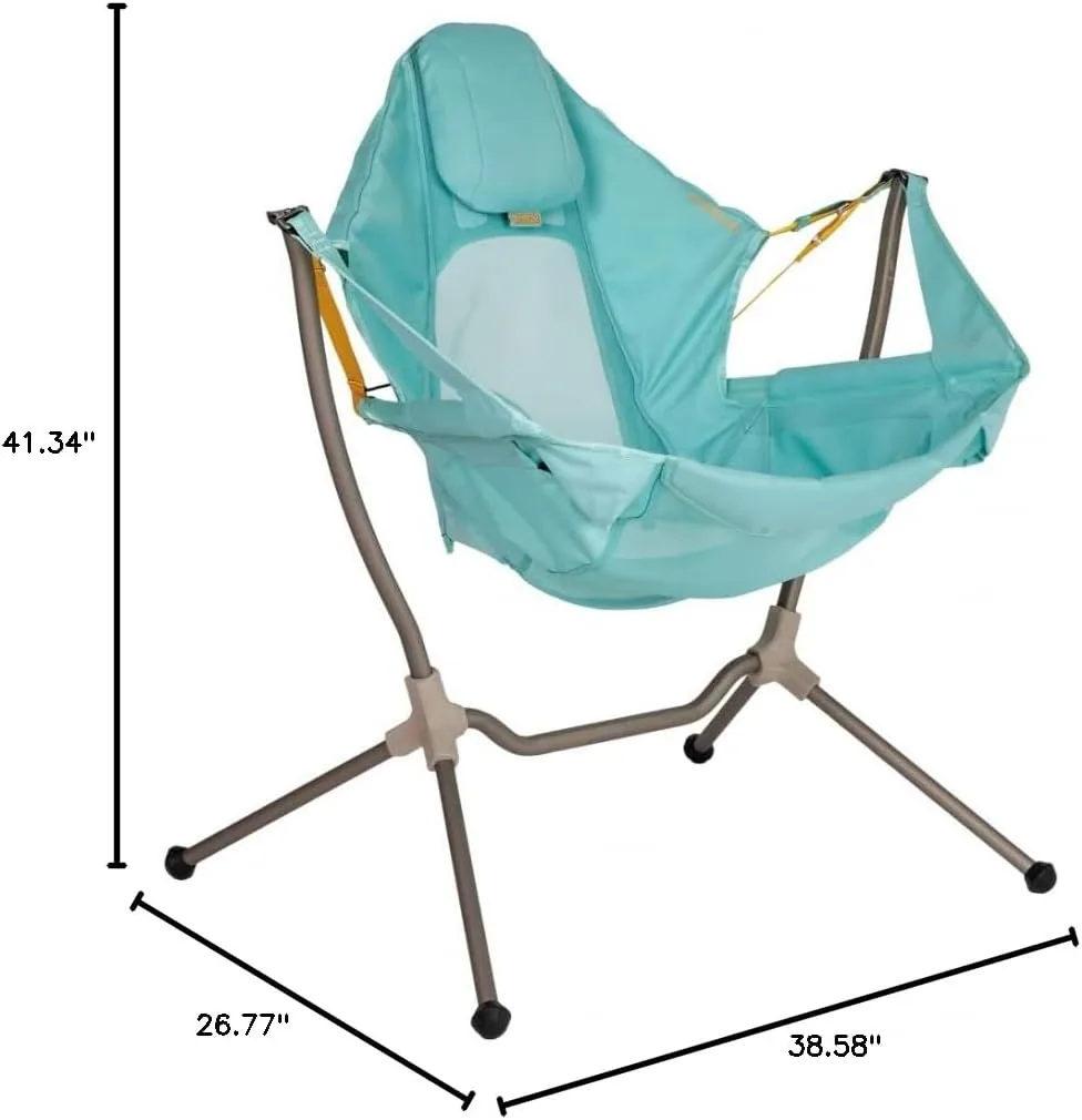 Nemo Stargaze Reclining Camp Chair | Luxury Recliner for Maximum Camping Comfort and Stargazing (2023), Hazy Aqua