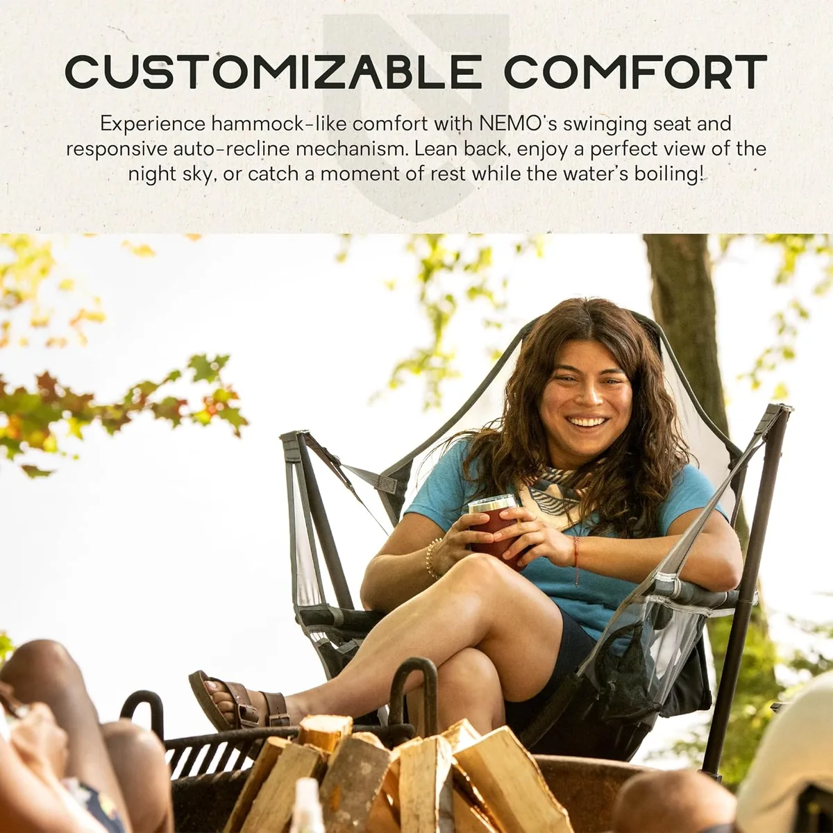 Nemo Stargaze Reclining Camp Chair | Luxury Recliner for Maximum Camping Comfort and Stargazing (2023), Hazy Aqua