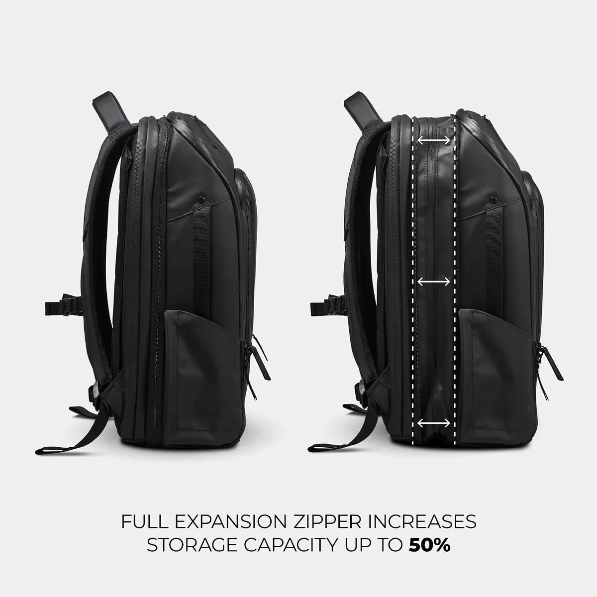NOMATIC 20L Travel Pack - Mens Travel Backpack - Expandable to 30L - Water Resistant Daypack - TSA-Ready - Lightweight Business Traveling Backpack for Men - 16" Laptop Compartment
