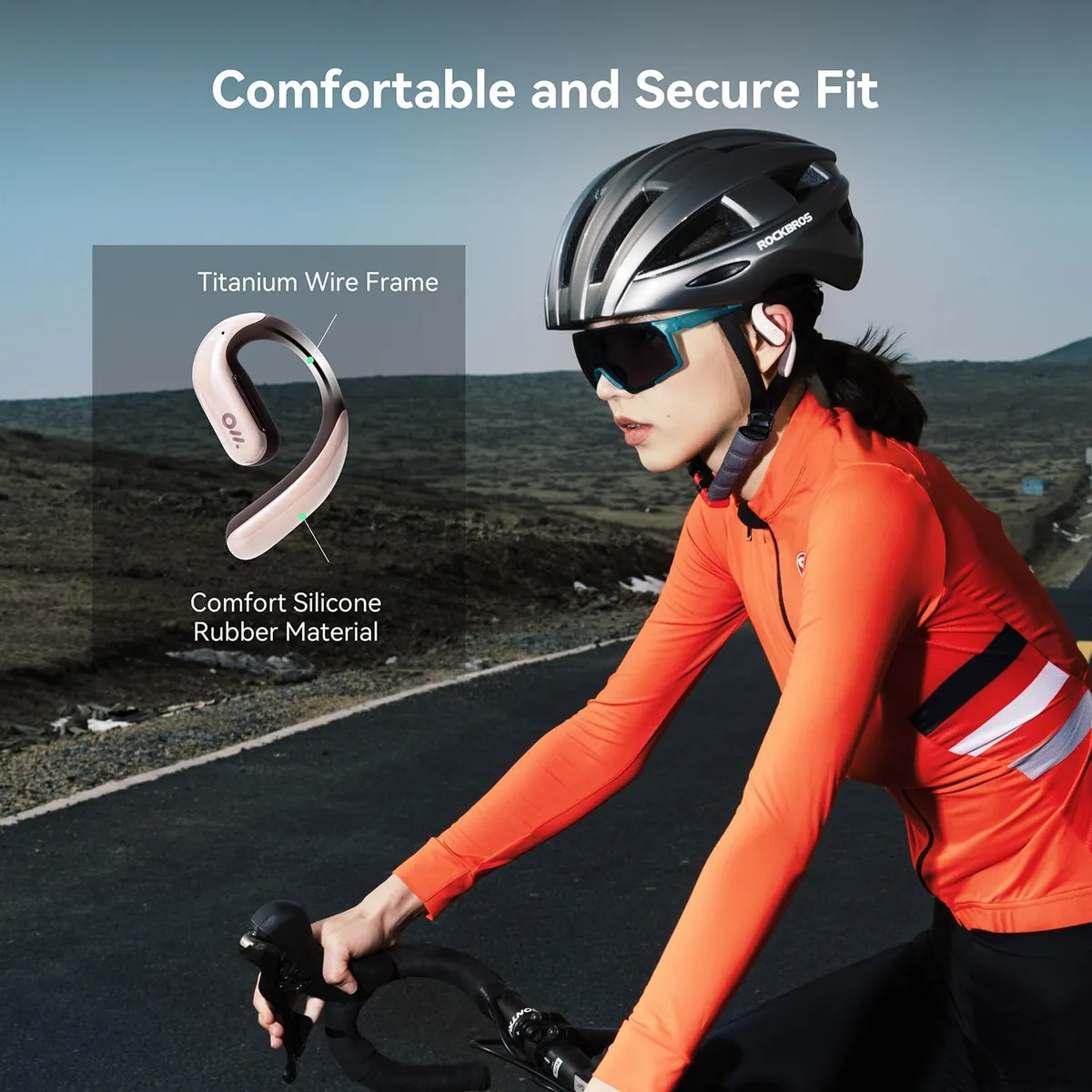Oladance OWS Pro Open Ear Bluetooth Headphones with Multipoint Connection, Up to 58 Hours Playtime Air Conduction Headphones with Charging Case, Android&iPhone Compatible, Sound Pink