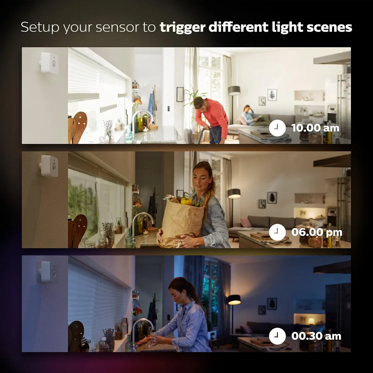 Philips Hue Motion Sensor - Exclusively for Philips Hue Smart Lights - Requires Hue Bridge - Easy No-Wire Installation