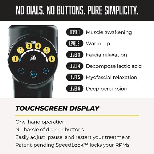 MVP+ Percussion Massage Gun Kit, Personal Massager Tool, Body Massagers for Muscles, Hand Held Massager, 14 mm Deep Tissue Massage Tools, Muscle Gun (Black Gun Massager + 4 Tips)