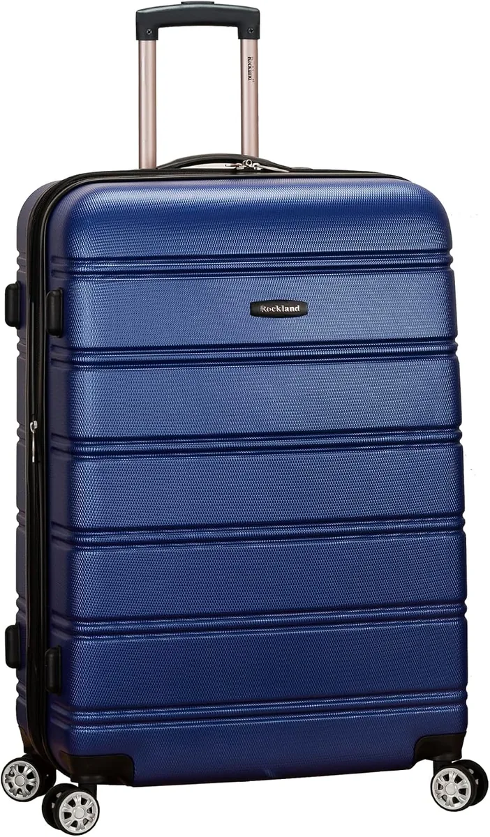 Rockland Melbourne Hardside Expandable Spinner Wheel Luggage, Carry-On 20", Black