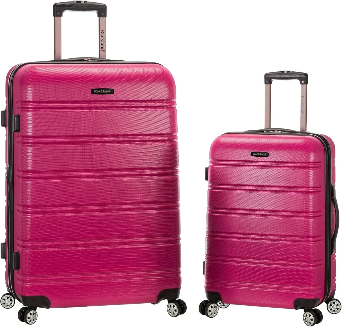 Rockland Melbourne Hardside Expandable Spinner Wheel Luggage, Carry-On 20", Black