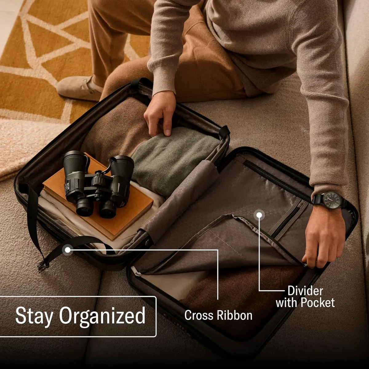Samsonite Freeform Hardside Carry-On Luggage with Spinner Wheels - Hardshell Suitcase - TSA, Airline-Approved - Expandable Hard Shell, Smooth Rolling Wheels for Lightweight Travel – Black