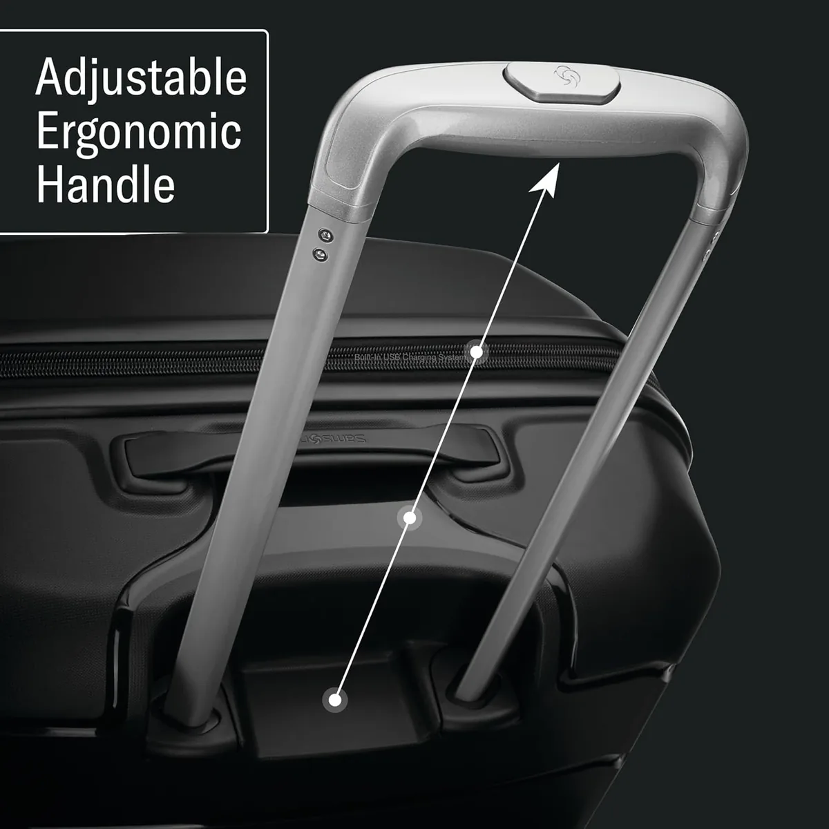Samsonite Freeform Hardside Carry-On Luggage with Spinner Wheels - Hardshell Suitcase - TSA, Airline-Approved - Expandable Hard Shell, Smooth Rolling Wheels for Lightweight Travel – Black