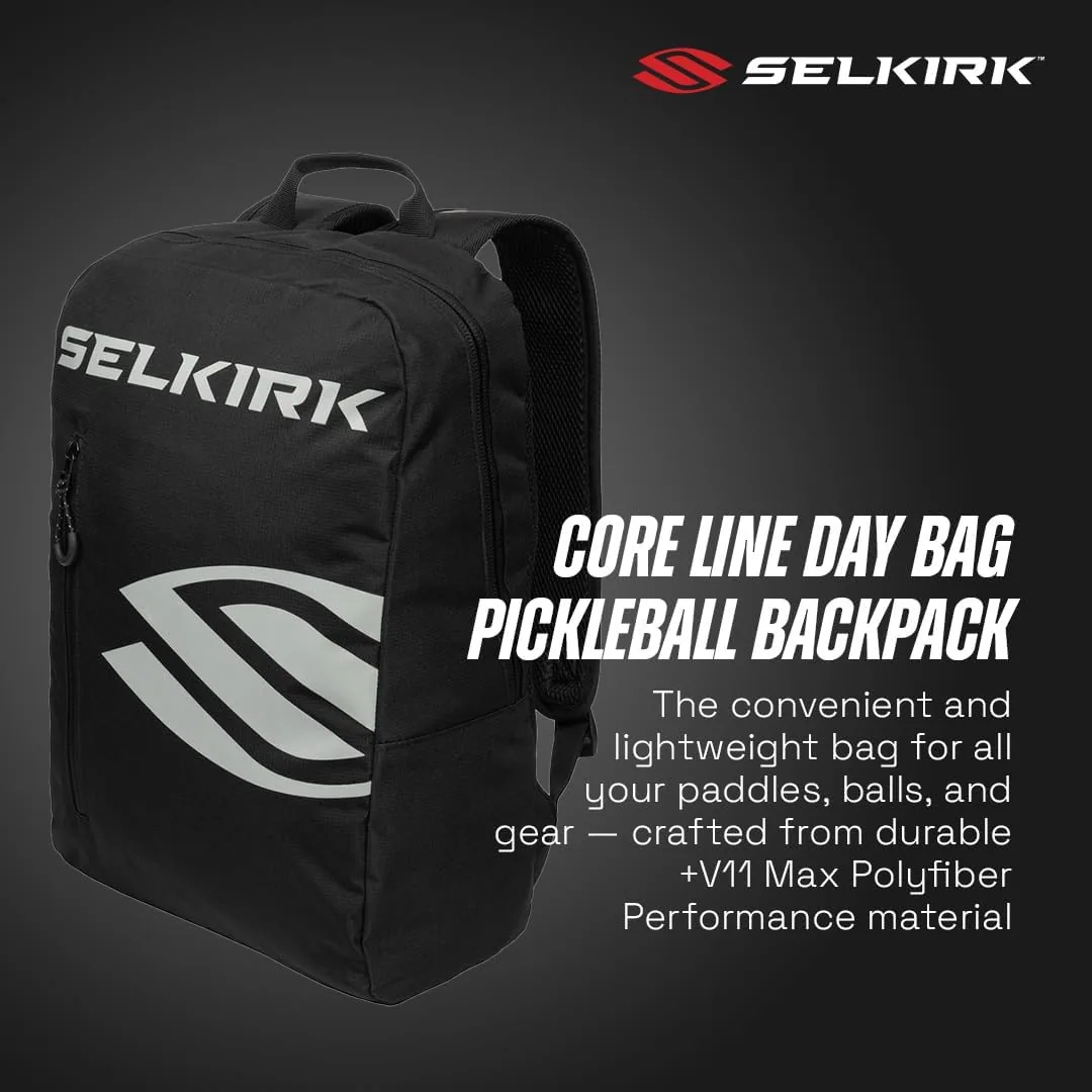 Selkirk Sport Day Backpack | Pickleball Bag | Holds 2 Paddles | Black