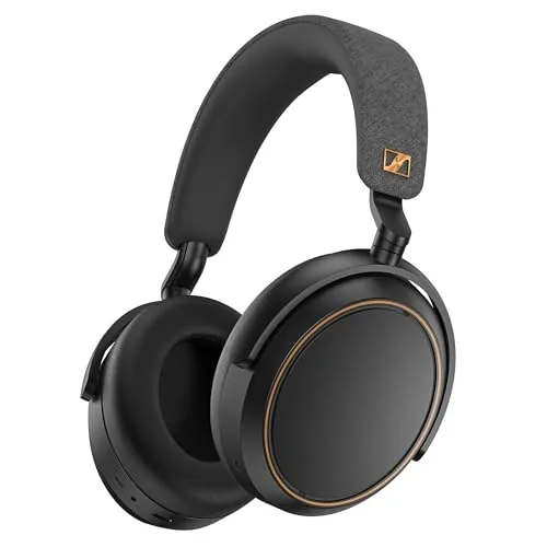 Sennheiser MOMENTUM 4 Wireless Noise Cancelling Headphones - Bluetooth Headset for Crystal-Clear Calls, Adaptive Noise Cancellation, Over-Ear Headphones, 60h Battery Life, Folding Design, Black/Copper