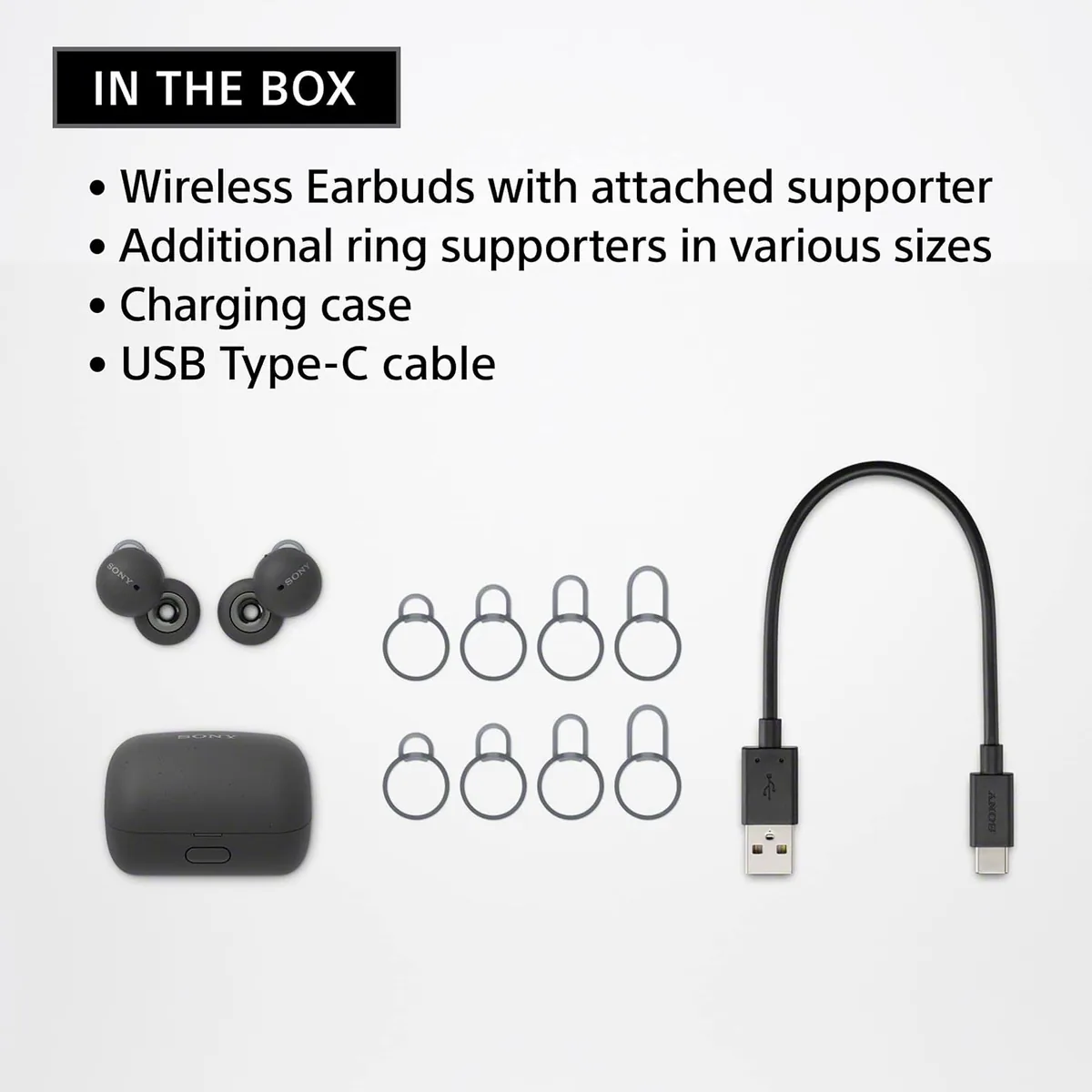 Sony LinkBuds Truly Wireless Earbud Headphones with an Open-Ring Design for Ambient Sounds and Alexa Built-in, Bluetooth Ear Buds Compatible with iPhone and Android, Gray