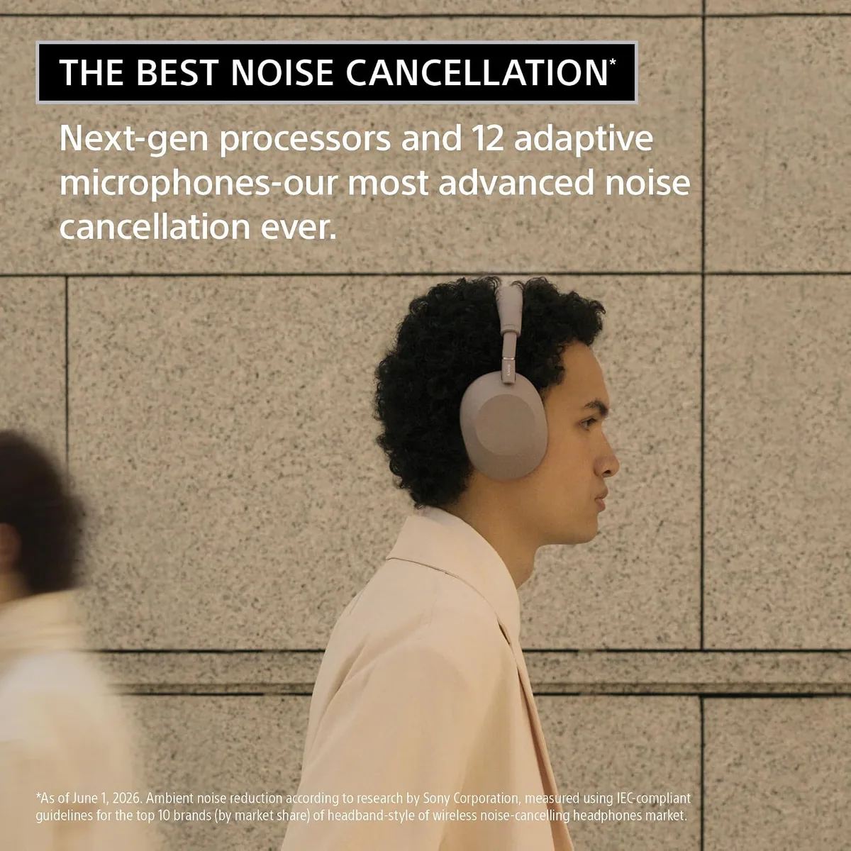 Sony WH-1000XM6 The Best Noise Canceling Wireless Headphones, HD NC Processor QN3, 12 Microphones, Adaptive NC Optimizer, Mastered by Engineers, Studio-Quality, 30-Hour Battery, Black