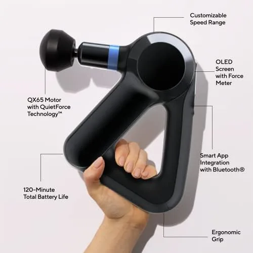 Theragun Elite Bluetooth Massage Gun - Ultra-Quiet Percussion Massager for Pain Relief in Neck, Back, Leg, Hand, Shoulder and Body