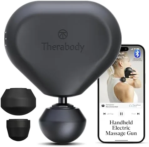 TheraGun Mini (3rd Generation) by Therabody – Ultra-Portable Massage Gun and Travel Essential for Fast, Effective Pain and Tension Relief Anywhere (Black)