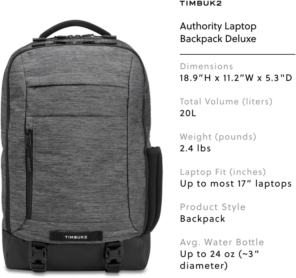 Timbuk2 Authority Laptop Backpack Deluxe, Eco Static