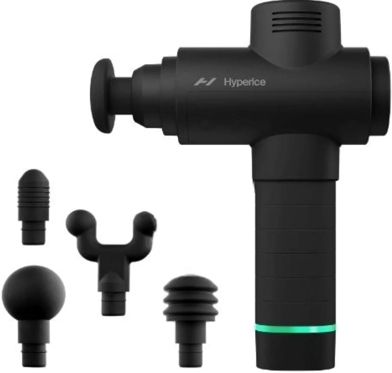 Hyperice Hypervolt 2 Black - Featuring Quiet Glide Technology - Handheld Percussion Massage Gun | 3 Speeds, 5 Interchangeable Heads | Helps Relieve Sore Muscles and Stiffness