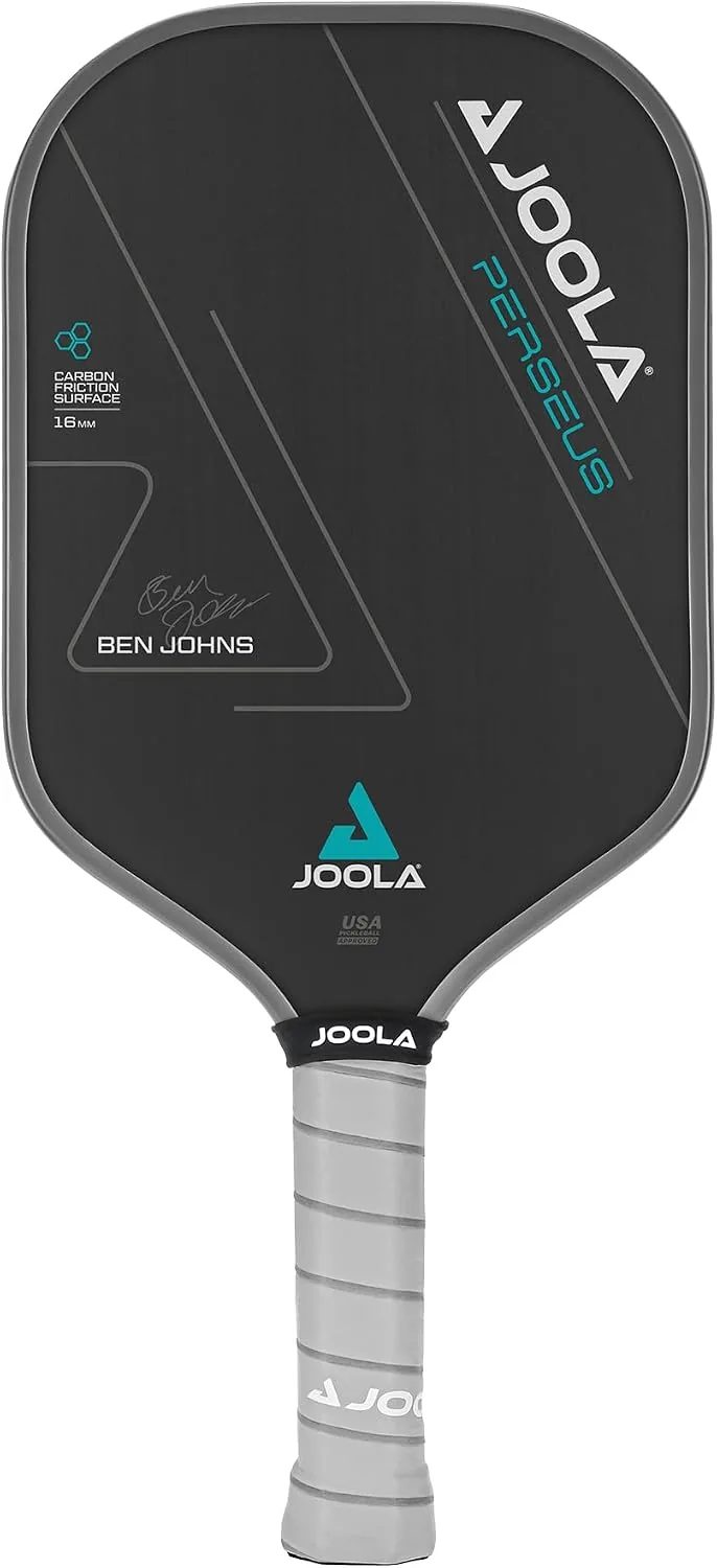 JOOLA Ben Johns Perseus Pickleball Paddle with Charged Surface Technology for Increased Power & Feel - Fully Encased Carbon Fiber w/Larger Sweet Spot - USAPA Approved. 16mm Core