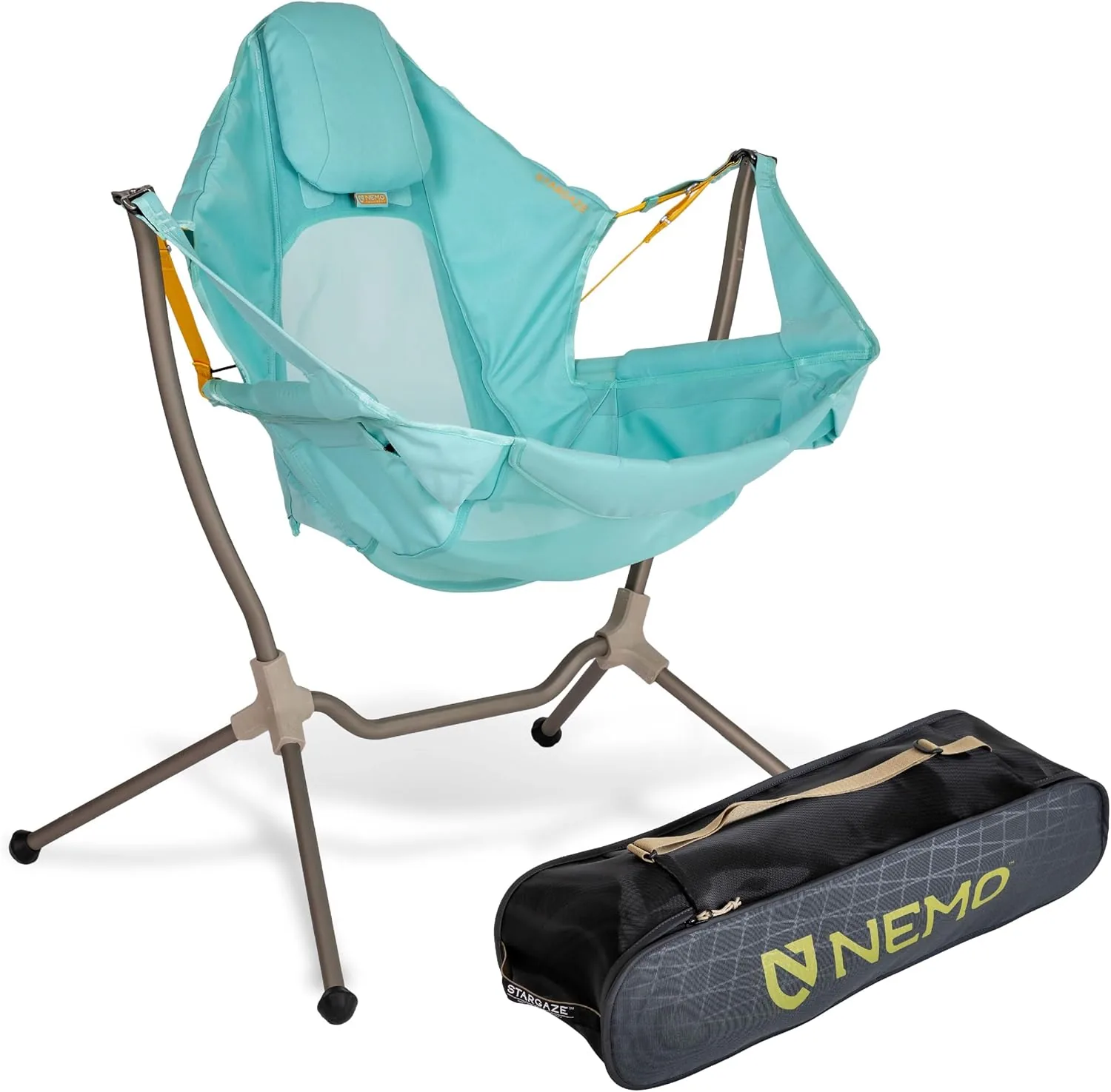 Nemo Stargaze Reclining Camp Chair | Luxury Recliner for Maximum Camping Comfort and Stargazing (2023), Hazy Aqua