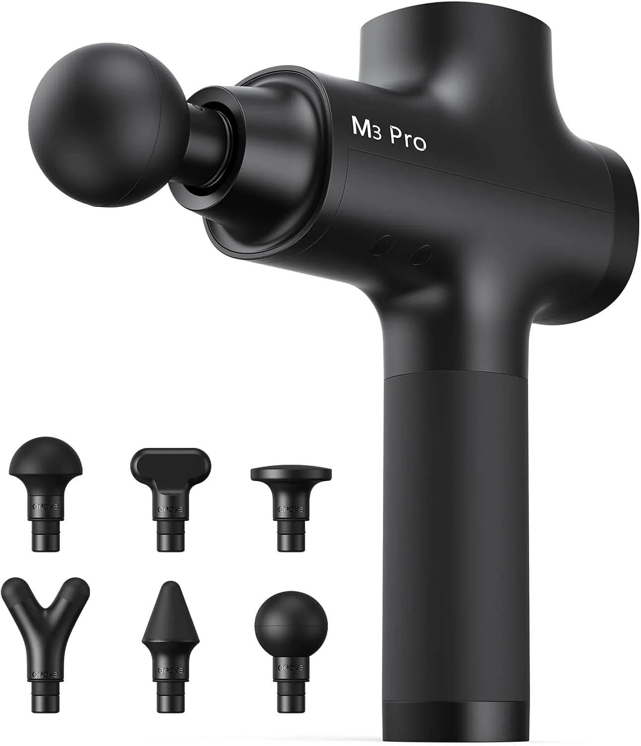 Opove M3 Pro 2 Massage Gun Deep Tissue Percussion Muscle Massager for Workout, Handheld Percussive Therapy Fascia Gun for Athletes Fast Recovery 4-8 Hours Long Battery Life, Powerful, Quiet, Black