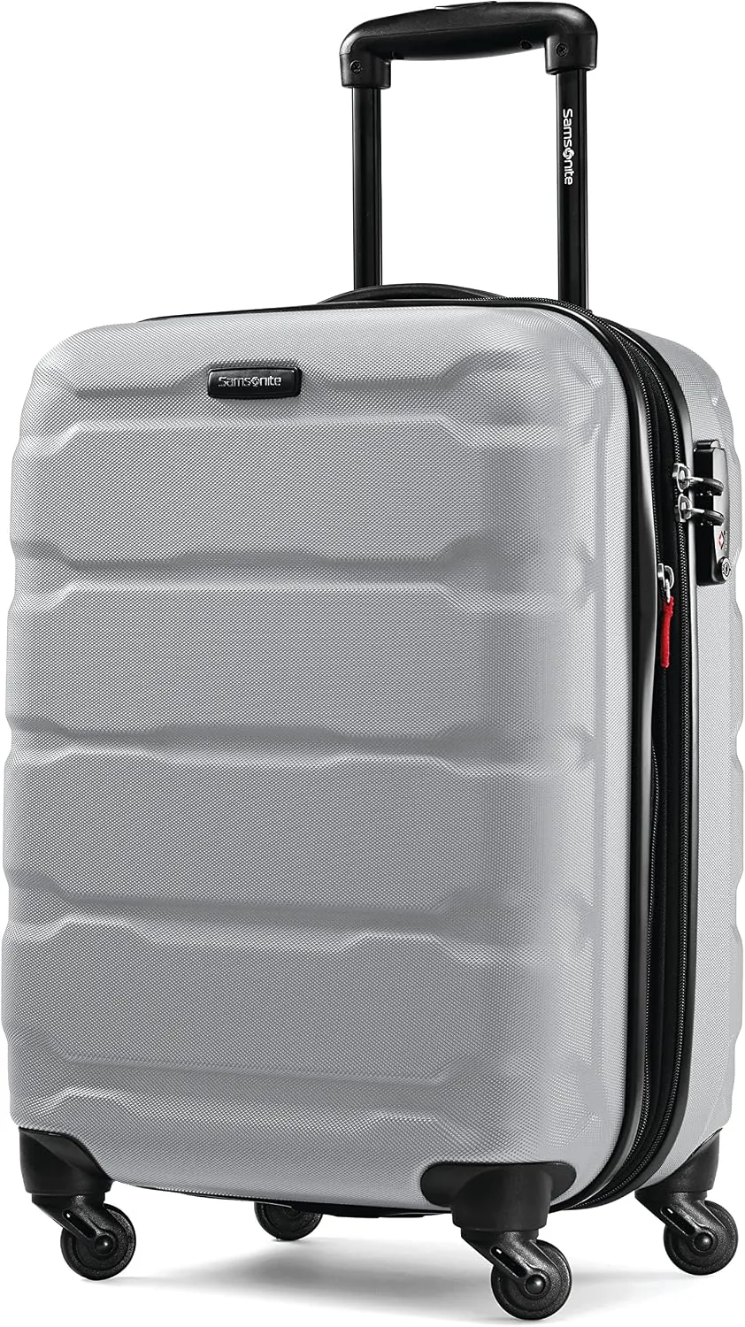 Samsonite Omni PC Hardside Expandable Luggage with Spinner Wheels, Silver, Carry-On 20-Inch